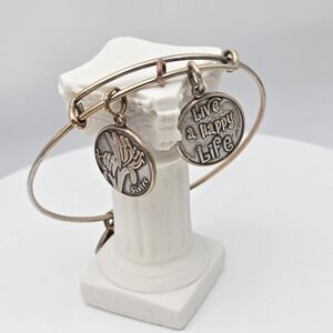 ALEX & ANI "Because I Love You Sister" Charm Bracelet Rafaelian Gold Made In USA